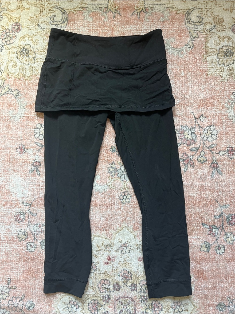 lululemon athletica Black Skirted Leggings size 6